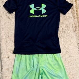 Under Armour Navy and Lime Active Set